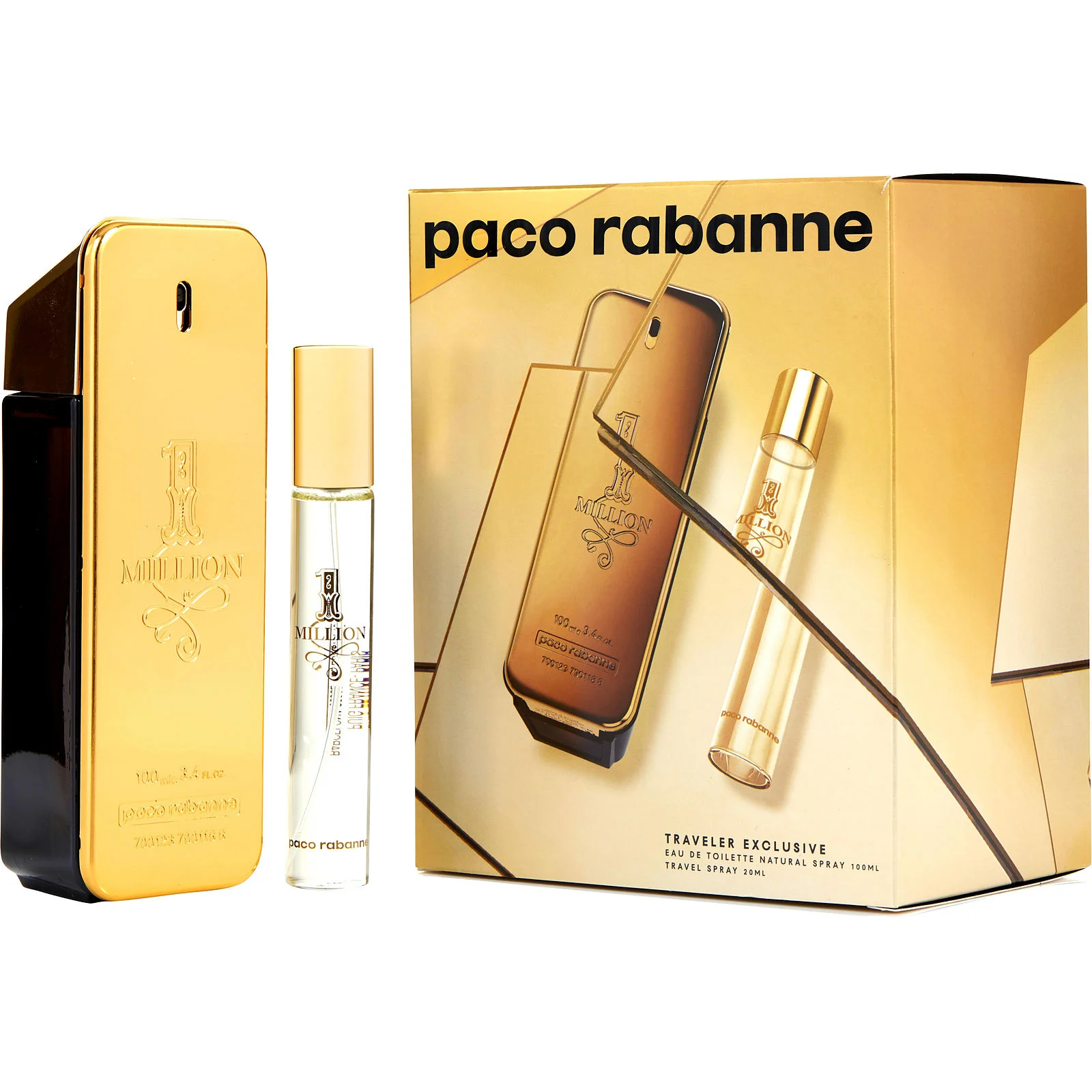 Set Perfume Paco Rabanne One million Eau de Toilette 100ml + 15 ml Caballero