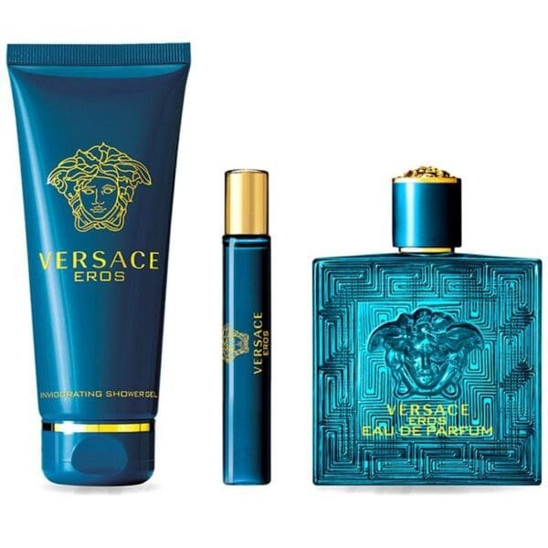 Set Eros Eau de Parfum 100ml, Gel de ducha + perfumero 100ml