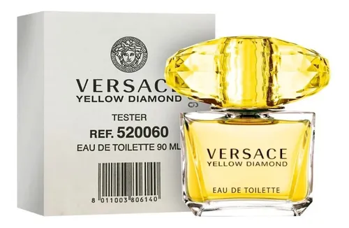 Tester Perfume Versace Yellow Diamond Eau de Toilette 90ml Dama