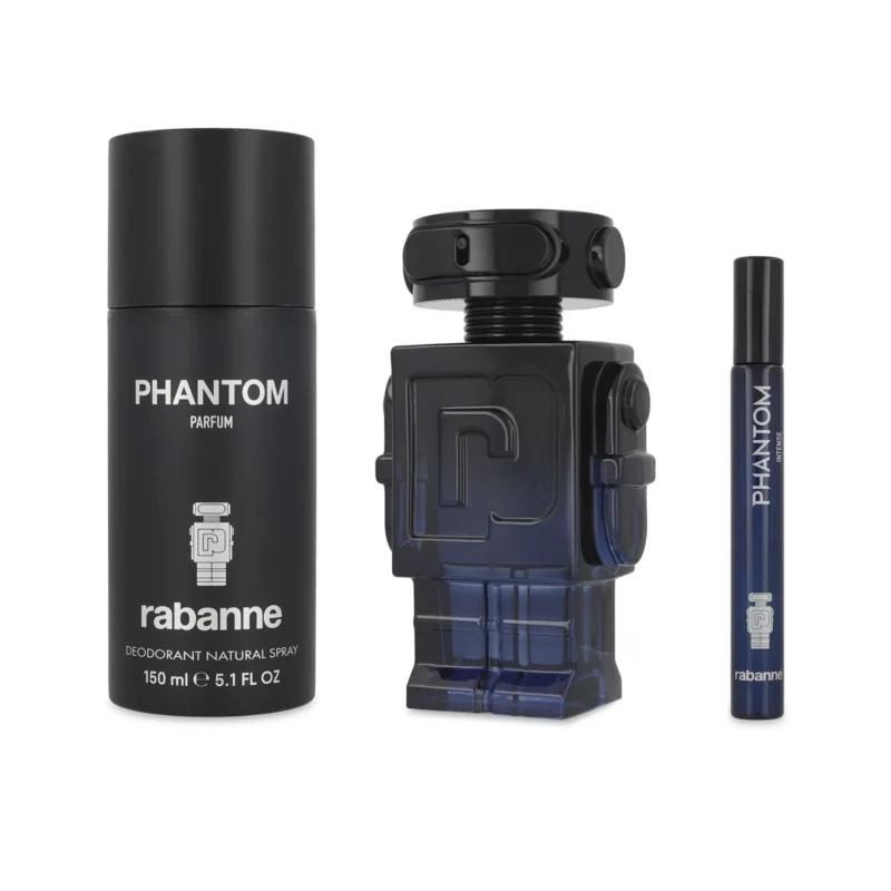 Perfume Set Paco Rabanne Phantom Intense 3pz, Intense, Caballero